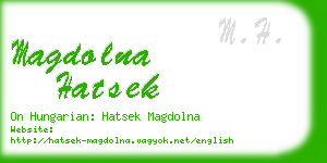 magdolna hatsek business card